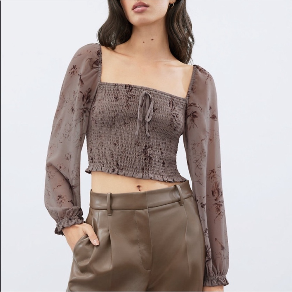 Artizia Wilfred Saga crop top blouse size medium
